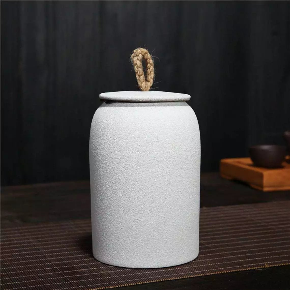 Japanische Teedosen aus Keramik, Retro-Steingut, luftdicht, Gong-Fu aus Keramik, für Süßigkeiten, Tee-Zeremonie-Zubehör