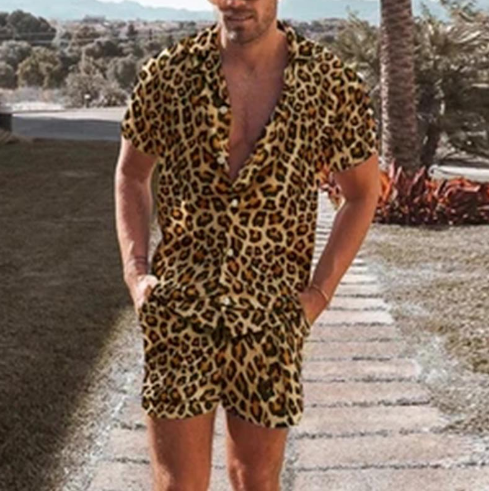 Frendorf | 2-teiliges Sommerset mit Panther-Print