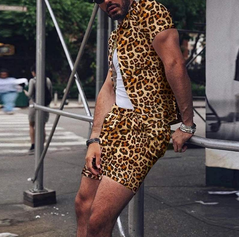 Frendorf | 2-teiliges Sommerset mit Panther-Print