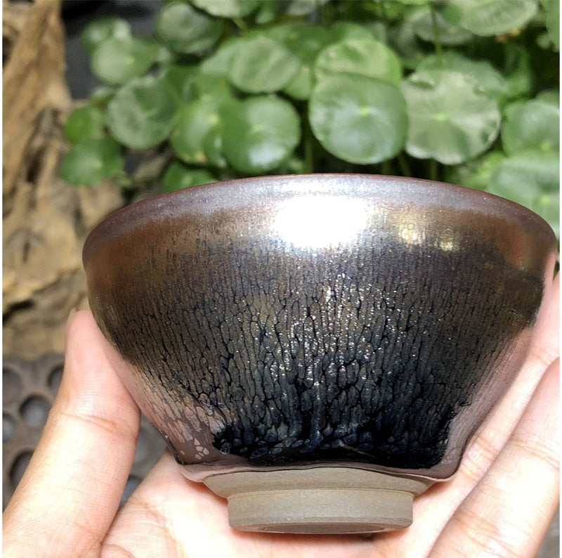 Jianzhan Beste Teetasse Chawan Schüssel Tenmoku Ton Glasur China Keramik Porzellan Handgemacht von Song Crafts