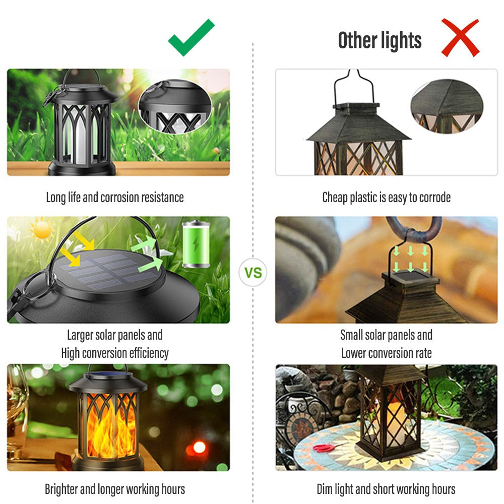 FlameGlow™ - Hängende Solar-Flammenlaterne (2er-Pack)