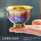 Jun Kiln Pfau Vergoldete Teetasse Jianzhan Meistertasse Keramik Teetasse Kung Fu Teeset Hutbecher Bunte Teetasse Chinesisches Teeset Teeware