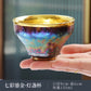 Jun Kiln Pfau Vergoldete Teetasse Jianzhan Meistertasse Keramik Teetasse Kung Fu Teeset Hutbecher Bunte Teetasse Chinesisches Teeset Teeware