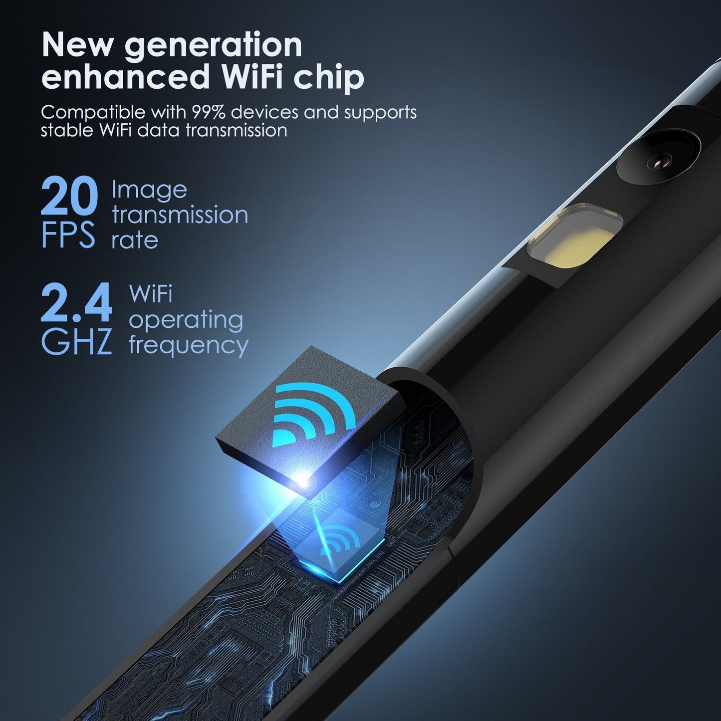 1920x1440 Dual-Lens Endoskopkamera mit 7 LED-Lichtern