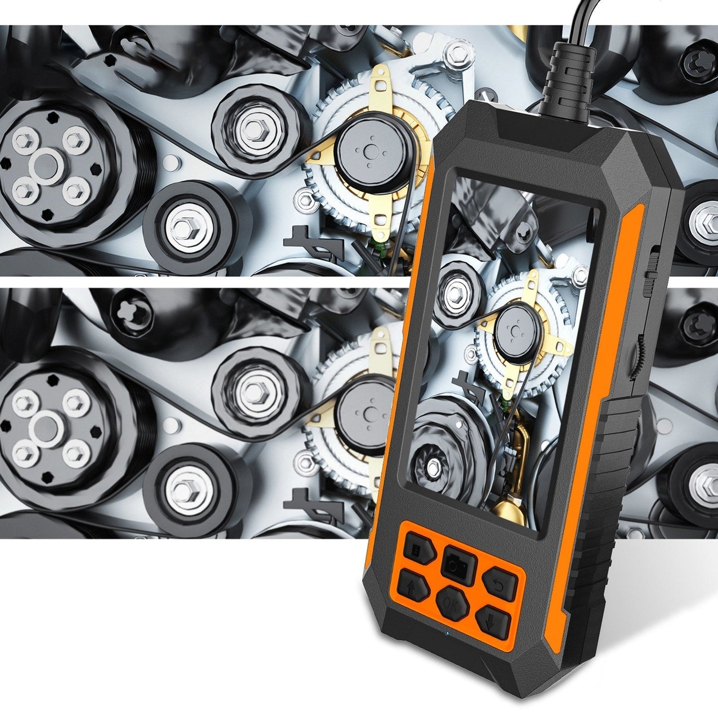 Dual-Kamera-Industriedendoskop mit 8 LED-Leuchten, 1920x1080P/2592x1944P