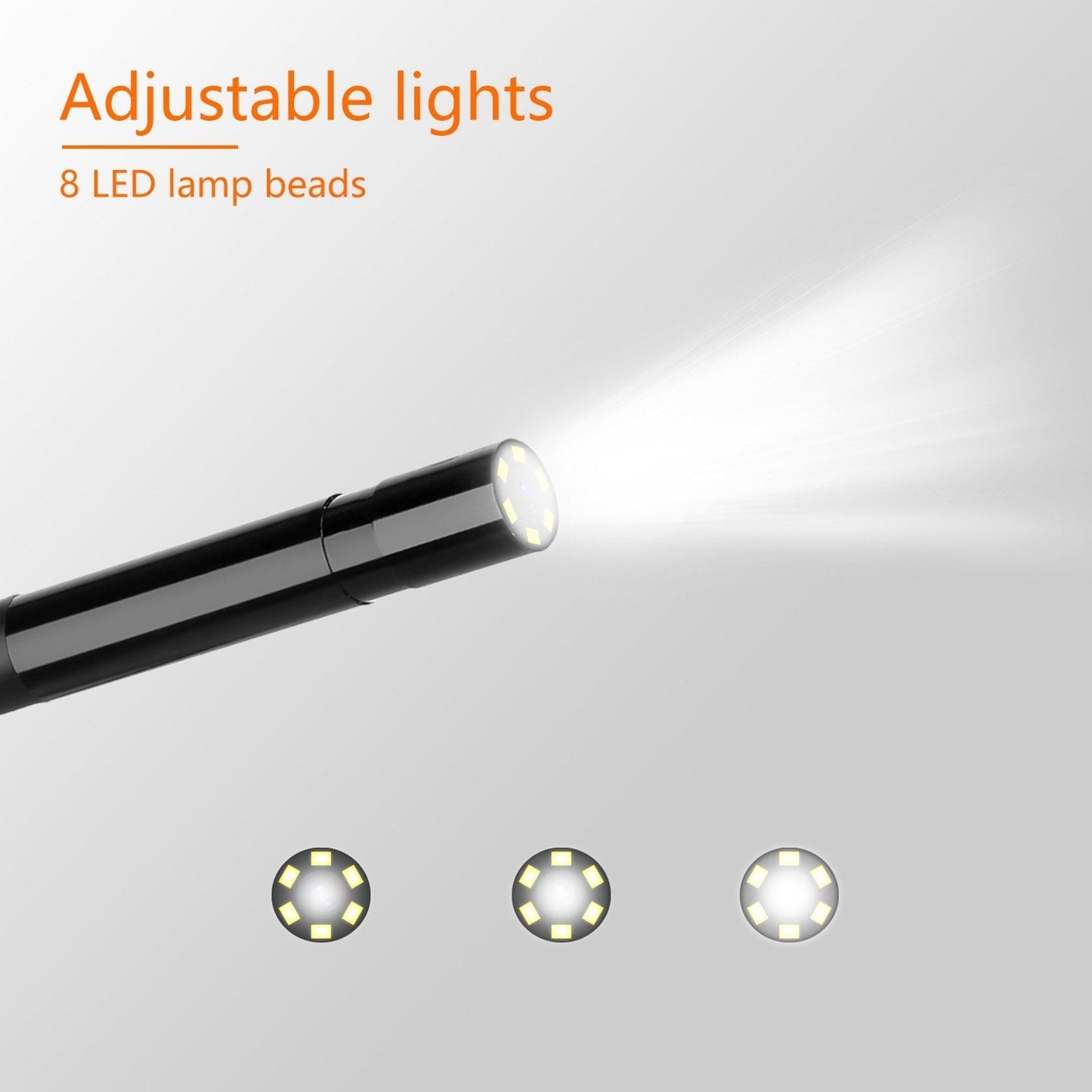 Dual-Kamera-Industriedendoskop mit 8 LED-Leuchten, 1920x1080P/2592x1944P