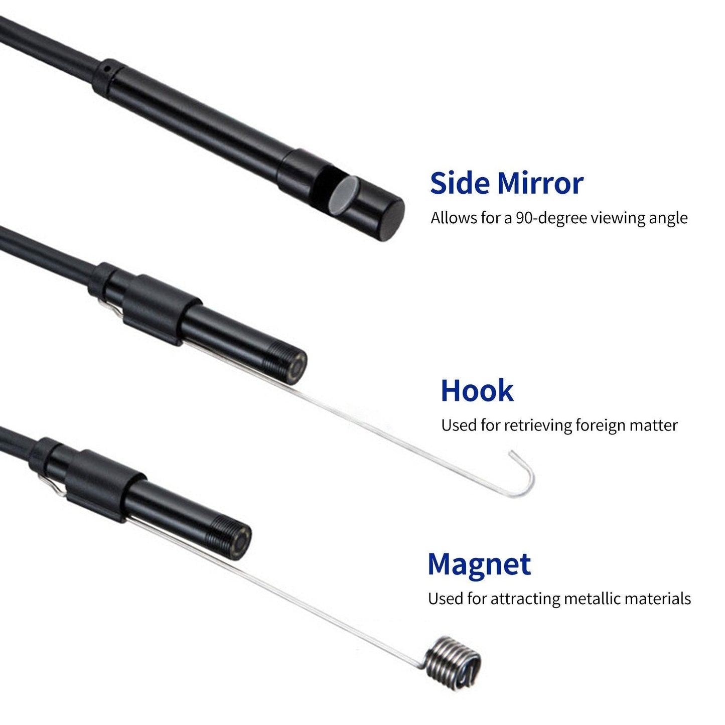 1920P HD Einzelobjektiv-Boreskop mit 8 einstellbaren LED-Lichtern