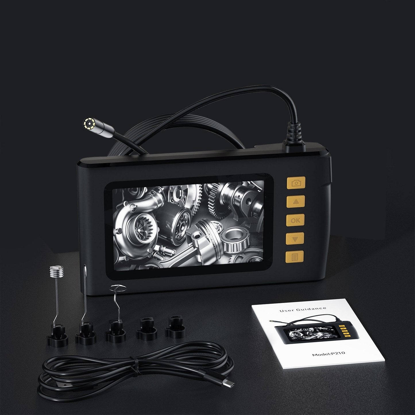 1080P HD Endoskopkamera mit 4,3 LCD & 8 LED-Leuchten