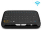 Frendorf | H18 2.4GHz Mini Wireless Air Mouse QWERTY Tastatur mit Touchpad / Vibration für PC, TV (Schwarz)