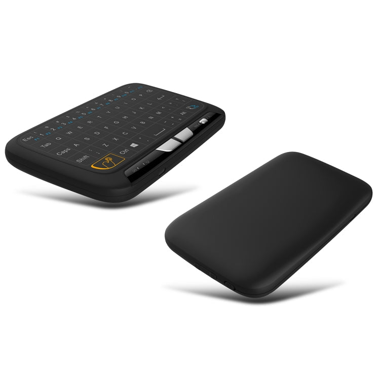 Frendorf | H18 2.4GHz Mini Wireless Air Mouse QWERTY Tastatur mit Touchpad / Vibration für PC, TV (Schwarz)