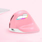 Frendorf | DELUX M618 Mini 2.4G Wireless 2400DPI USB wiederaufladbare ergonomische vertikale Maus (Pink)