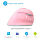Frendorf | DELUX M618 Mini 2.4G Wireless 2400DPI USB wiederaufladbare ergonomische vertikale Maus (Pink)