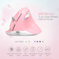 Frendorf | DELUX M618 Mini 2.4G Wireless 2400DPI USB wiederaufladbare ergonomische vertikale Maus (Pink)