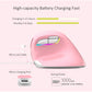 Frendorf | DELUX M618 Mini 2.4G Wireless 2400DPI USB wiederaufladbare ergonomische vertikale Maus (Pink)