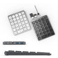 Frendorf | N970 Pro Dual Modes Aluminiumlegierung Wiederaufladbare Drahtlose Bluetooth Ziffernkeyboard mit USB HUB (Grau)