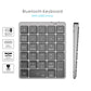 Frendorf | N970 Pro Dual Modes Aluminiumlegierung Wiederaufladbare Drahtlose Bluetooth Ziffernkeyboard mit USB HUB (Grau)