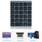 Frendorf | N970 Pro Dual Modes Aluminiumlegierung Wiederaufladbare Drahtlose Bluetooth Ziffernkeyboard mit USB HUB (Grau)