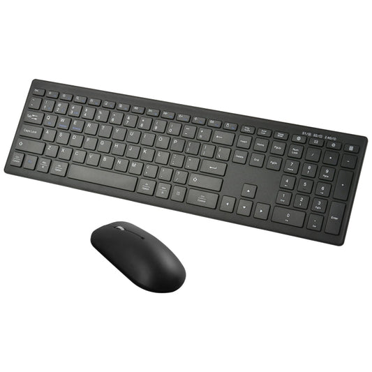 Frendorf | 169 2.4Ghz + Bluetooth Dual Mode Wireless Keyboard + Mouse Kit, Kompatibel mit iSO & Android & Windows (Schwarz)
