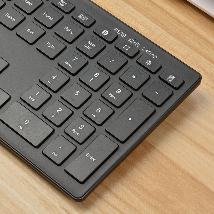 Frendorf | 169 2.4Ghz + Bluetooth Dual Mode Wireless Keyboard + Mouse Kit, Kompatibel mit iSO & Android & Windows (Schwarz)