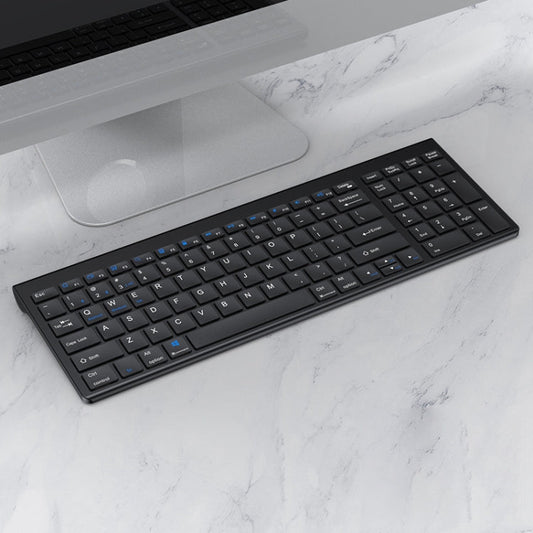 Frendorf | 109 Drei-Modi Wireless Bluetooth-Tastatur (Schwarz)