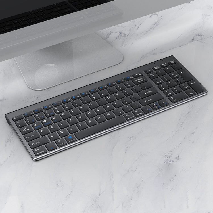 Frendorf | 109 Drei-Modus Wireless Bluetooth Tastatur (Gun Metal)