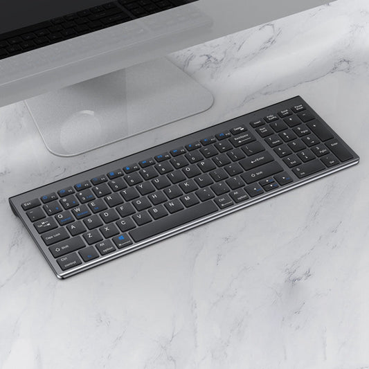 Frendorf | 109 Drei-Modus Wireless Bluetooth Tastatur (Gun Metal)