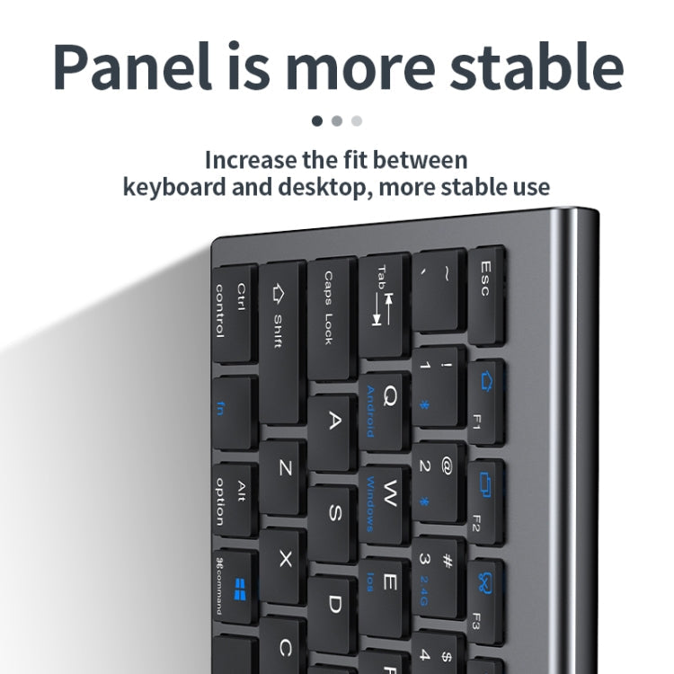 Frendorf | 109 Drei-Modi Wireless Bluetooth-Tastatur (Schwarz)