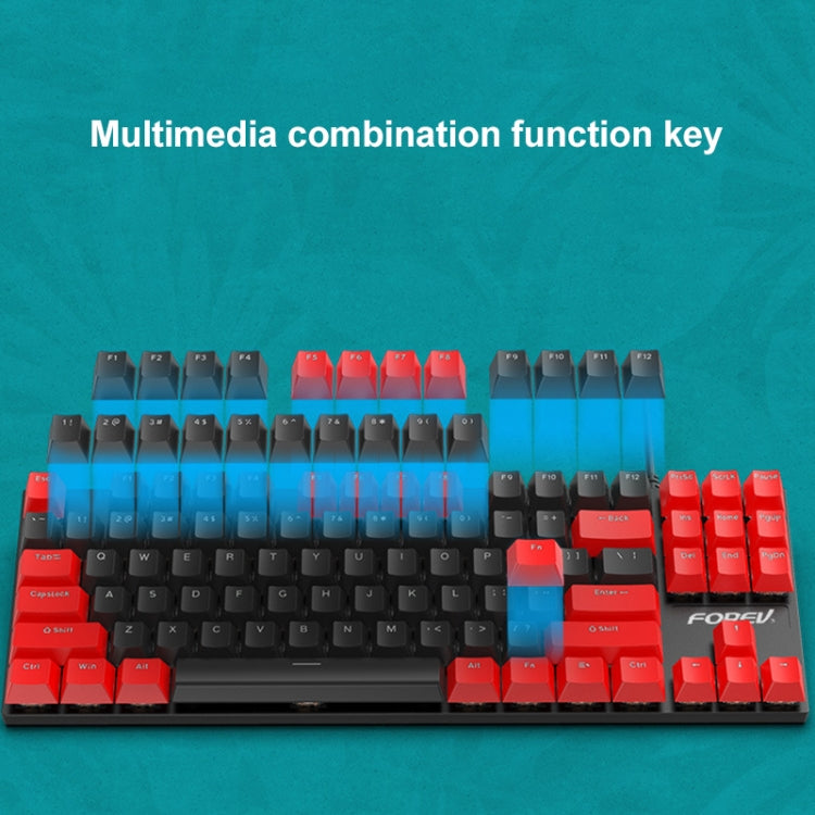 Frendorf | FOREV FV-301 87-Tasten Blauachse Mechanische Gaming Tastatur, Kabellänge: 1,6m(Gelb + Weiß)