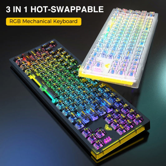 Frendorf | AULA F2183 RGB Drahtloses Bluetooth-Tastatur (Weiß)