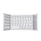 Frendorf | B033 Wiederaufladbare 3-fach faltbare 64 Tasten Bluetooth Wireless Tastatur mit Touchpad (Silber)