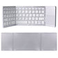 Frendorf | B033 Wiederaufladbare 3-fach faltbare 64 Tasten Bluetooth Wireless Tastatur mit Touchpad (Silber)