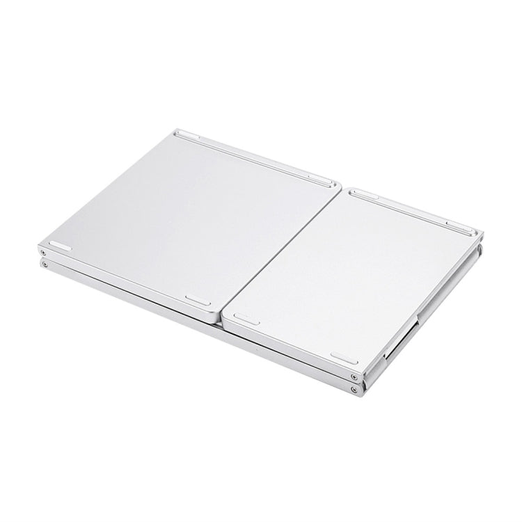 Frendorf | B033 Wiederaufladbare 3-fach faltbare 64 Tasten Bluetooth Wireless Tastatur mit Touchpad (Silber)