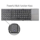 Frendorf | B033 Wiederaufladbare 3-fach faltbare 64 Tasten Bluetooth Wireless Tastatur mit Touchpad (Silber)