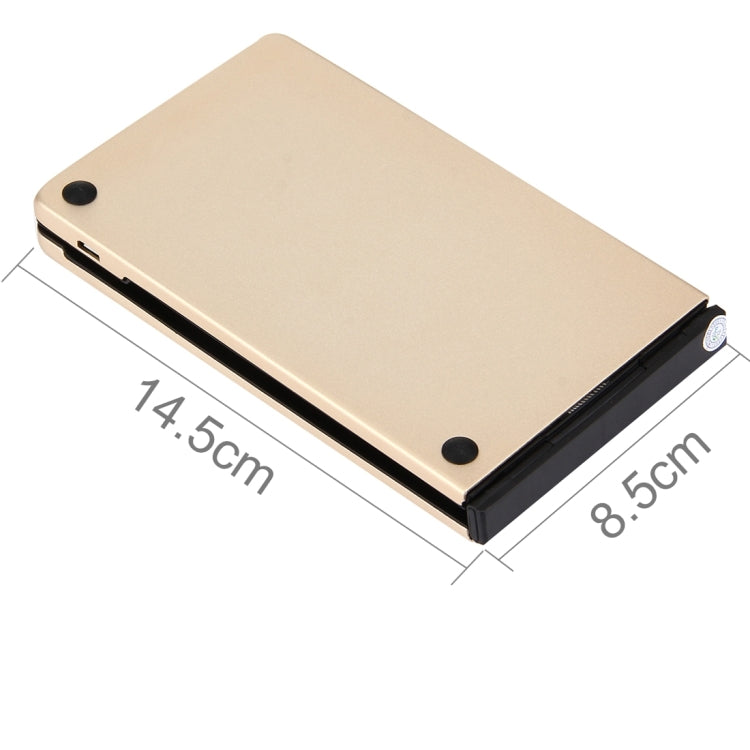 Frendorf | F66 faltbare Bluetooth Wireless 66-Tasten-Tastatur, unterstützt Android / Windows / iOS (Gold)