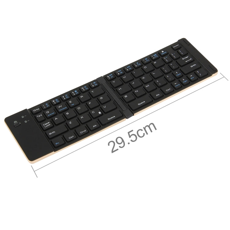 Frendorf | F66 faltbare Bluetooth Wireless 66-Tasten-Tastatur, unterstützt Android / Windows / iOS (Gold)