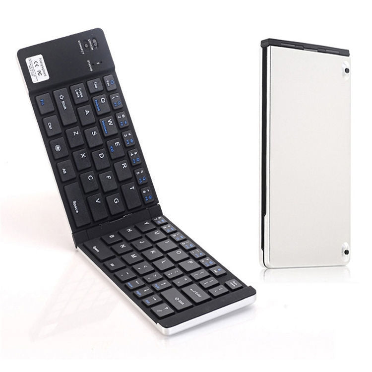 Frendorf | F66 Faltbare Bluetooth Wireless 66 Tasten Tastatur, Unterstützt Android / Windows / iOS (Silber)