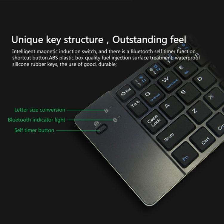 Frendorf | F66 Faltbare Bluetooth Wireless 66 Tasten Tastatur, Unterstützt Android / Windows / iOS (Silber)