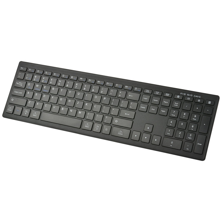 Frendorf | 169 2.4Ghz + Bluetooth Dual Mode Wireless Keyboard, Kompatibel mit iSO & Android & Windows (Schwarz)