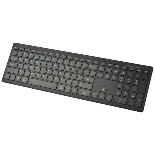 Frendorf | 169 2.4Ghz + Bluetooth Dual Mode Wireless Keyboard, Kompatibel mit iSO & Android & Windows (Schwarz)