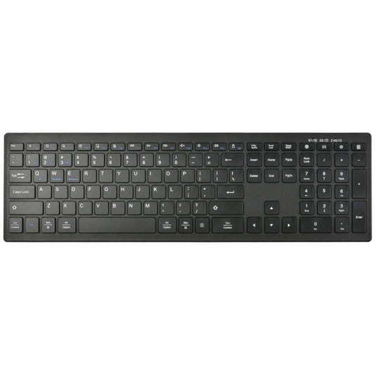Frendorf | 169 2.4Ghz + Bluetooth Dual Mode Wireless Keyboard, Kompatibel mit iSO & Android & Windows (Schwarz)