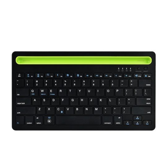Frendorf | B908 Ultra-slim 78 Tasten Bluetooth Wireless Tastatur mit konkavem Handyhalter (Schwarz)