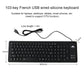 Frendorf | 103 Schlüssel Französisch USB Kabelgebunden Silikon Wasserdicht Tastatur Desktop Notebook Tastatur, Kabellänge: 1,5 m