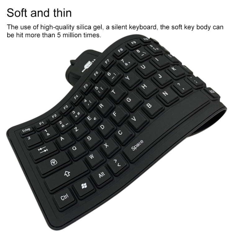 Frendorf | 103 Schlüssel Französisch USB Kabelgebunden Silikon Wasserdicht Tastatur Desktop Notebook Tastatur, Kabellänge: 1,5 m