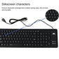 Frendorf | 103 Schlüssel Französisch USB Kabelgebunden Silikon Wasserdicht Tastatur Desktop Notebook Tastatur, Kabellänge: 1,5 m
