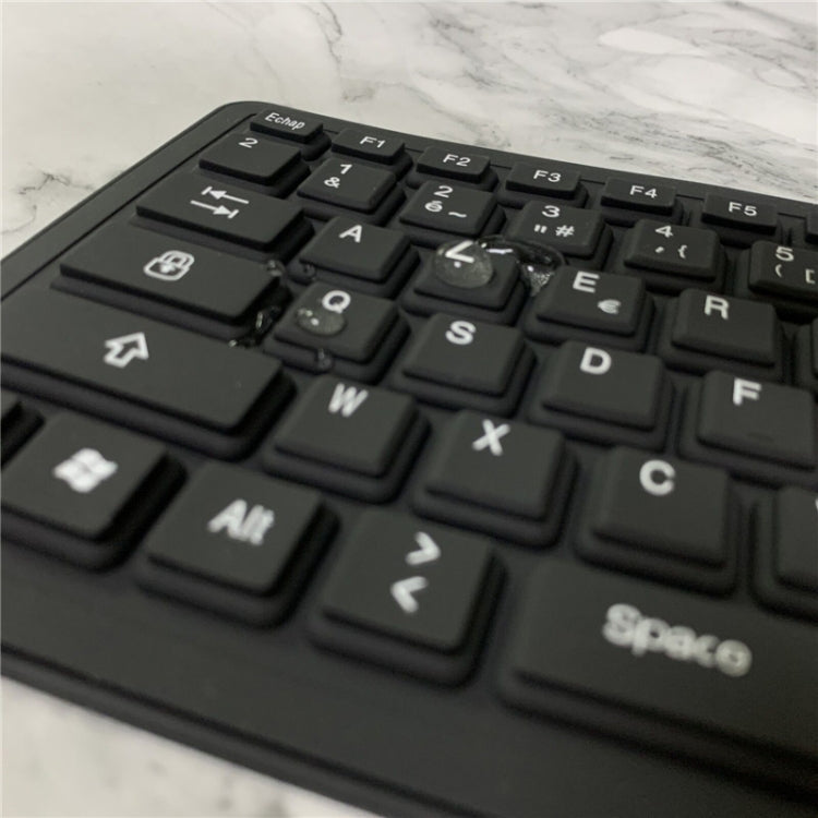 Frendorf | 103 Schlüssel Französisch USB Kabelgebunden Silikon Wasserdicht Tastatur Desktop Notebook Tastatur, Kabellänge: 1,5 m