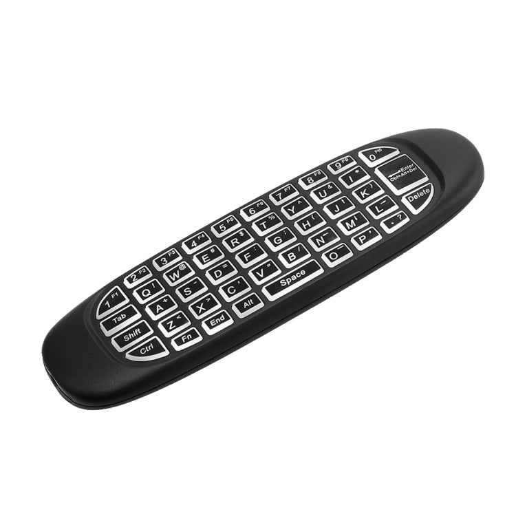 Frendorf | C120 Hintergrundbeleuchtete Air Mouse 2.4GHz Drahtlose Tastatur 3D Gyroskop Sensor Android Fernbedienung für PC, Android TV Box / Smart TV, Spielgeräte