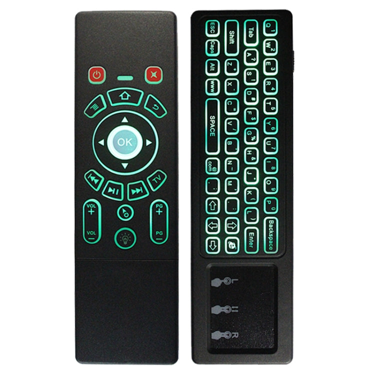 Frendorf | T6 Farbige Lichtversion Air Mouse 2.4GHz Wireless Tastatur Fernbedienung mit Touchpad & IR Lernen für PC, Android TV Box / Smart TV, Multimedia-Geräte