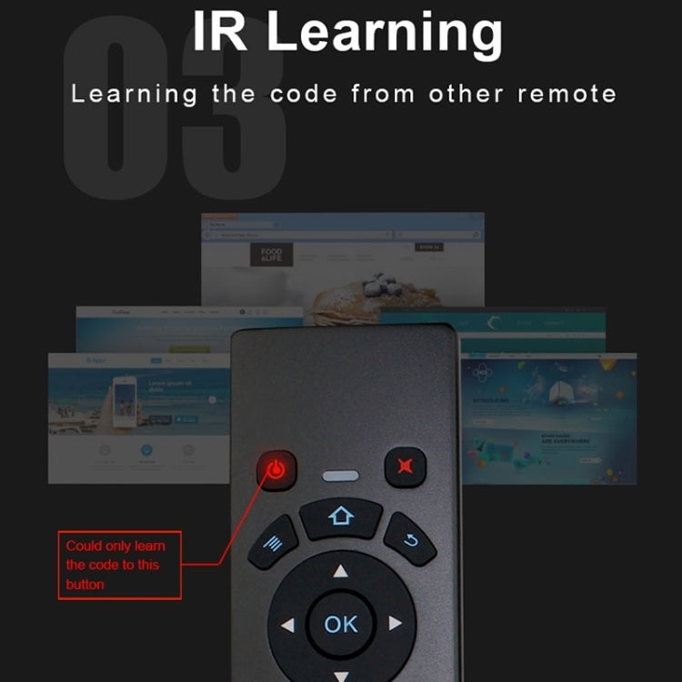 Frendorf | T6 Farbige Lichtversion Air Mouse 2.4GHz Wireless Tastatur Fernbedienung mit Touchpad & IR Lernen für PC, Android TV Box / Smart TV, Multimedia-Geräte