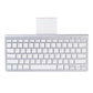 Frendorf | MC Saite 460BT 78 Tasten Ultradünnes Mini Wireless Bluetooth Keyboard, Eingebauter Halter, Unterstützt Android / iOS / Windows-System (Silber)