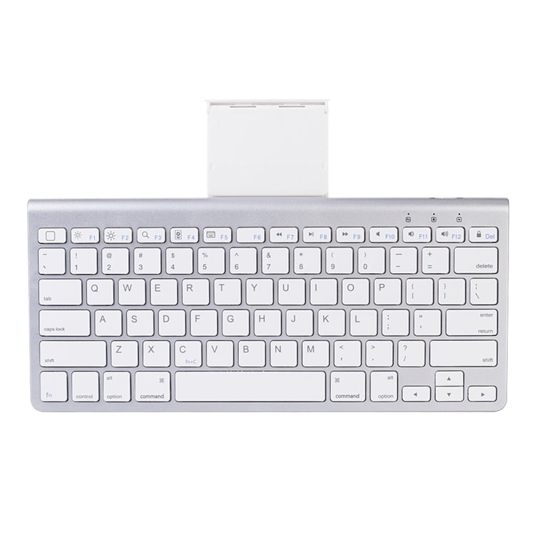 Frendorf | MC Saite 460BT 78 Tasten Ultradünnes Mini Wireless Bluetooth Keyboard, Eingebauter Halter, Unterstützt Android / iOS / Windows-System (Silber)